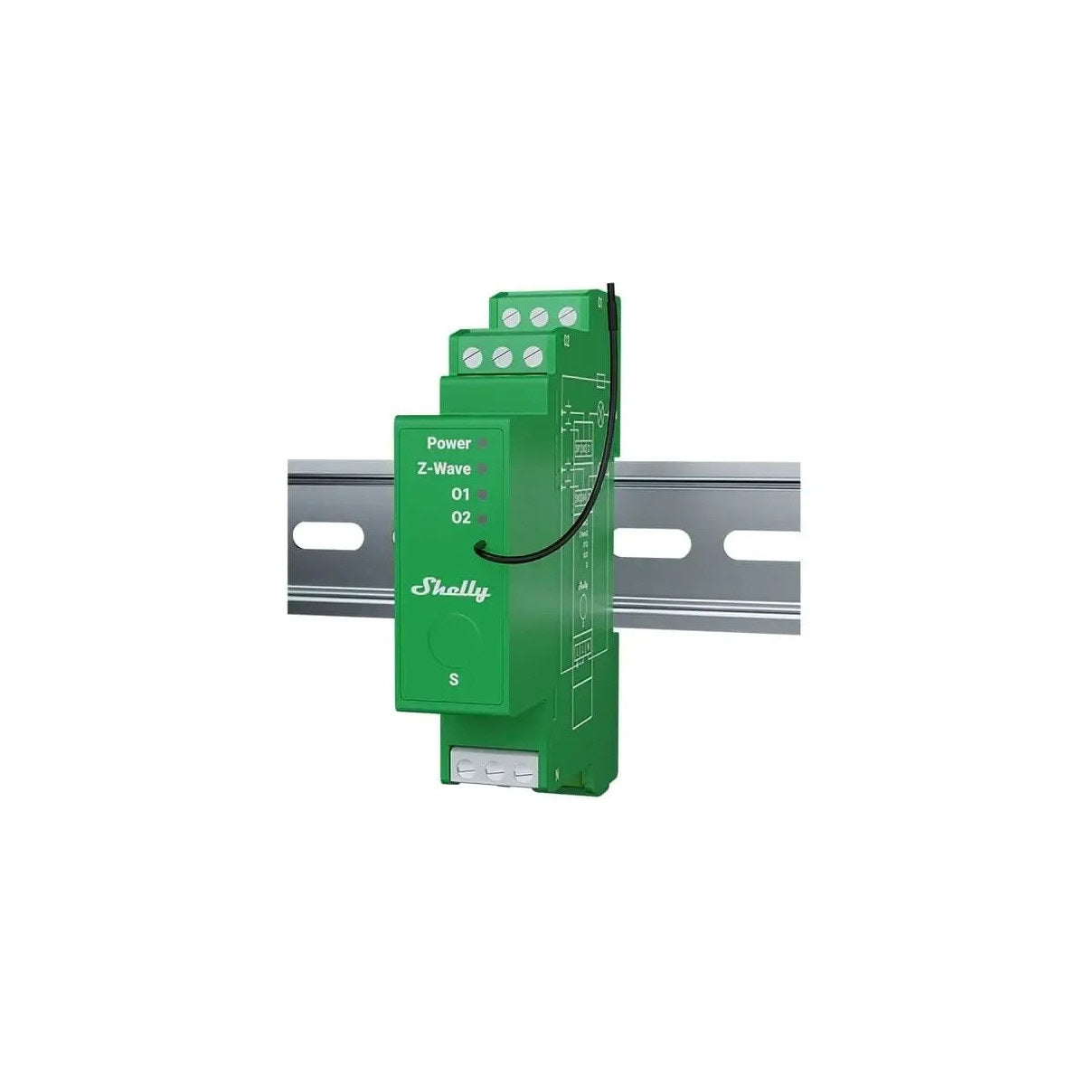 Shelly Wave PRO Dimmer 2 PM Stmívač na DIN lištu Shelly Wave PRO Dimmer 2 PM Stmívač na DIN lištu